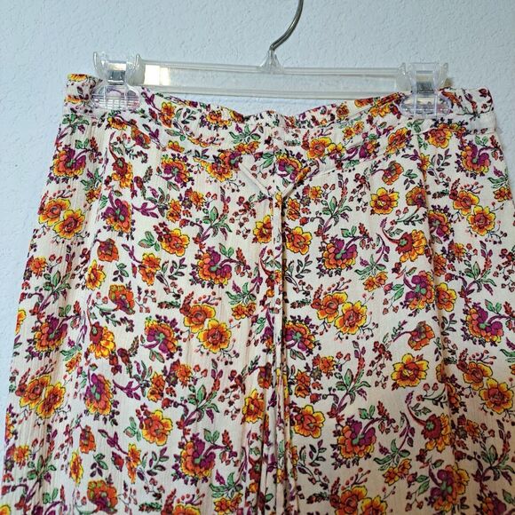 Raga Wide Leg Pants My Paradise Wide Leg Crop Boho Bohemian Floral Women's Sz S - Picture 3 of 8